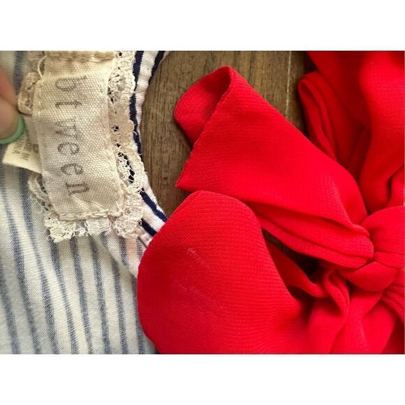 Btween patriotic tank dress - girls- unicorn sz 7/8 - stripe - beach pool- red w - Picture 3 of 5